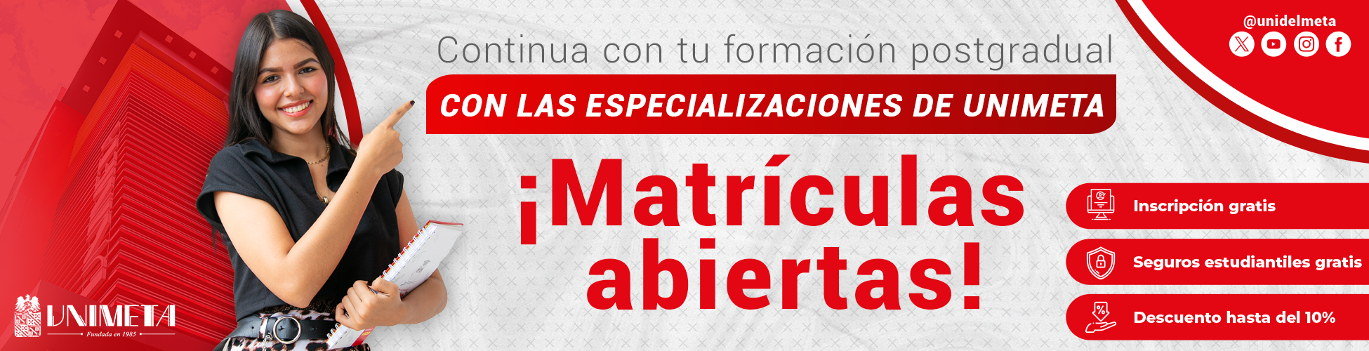 Baner Matrículas Especialización